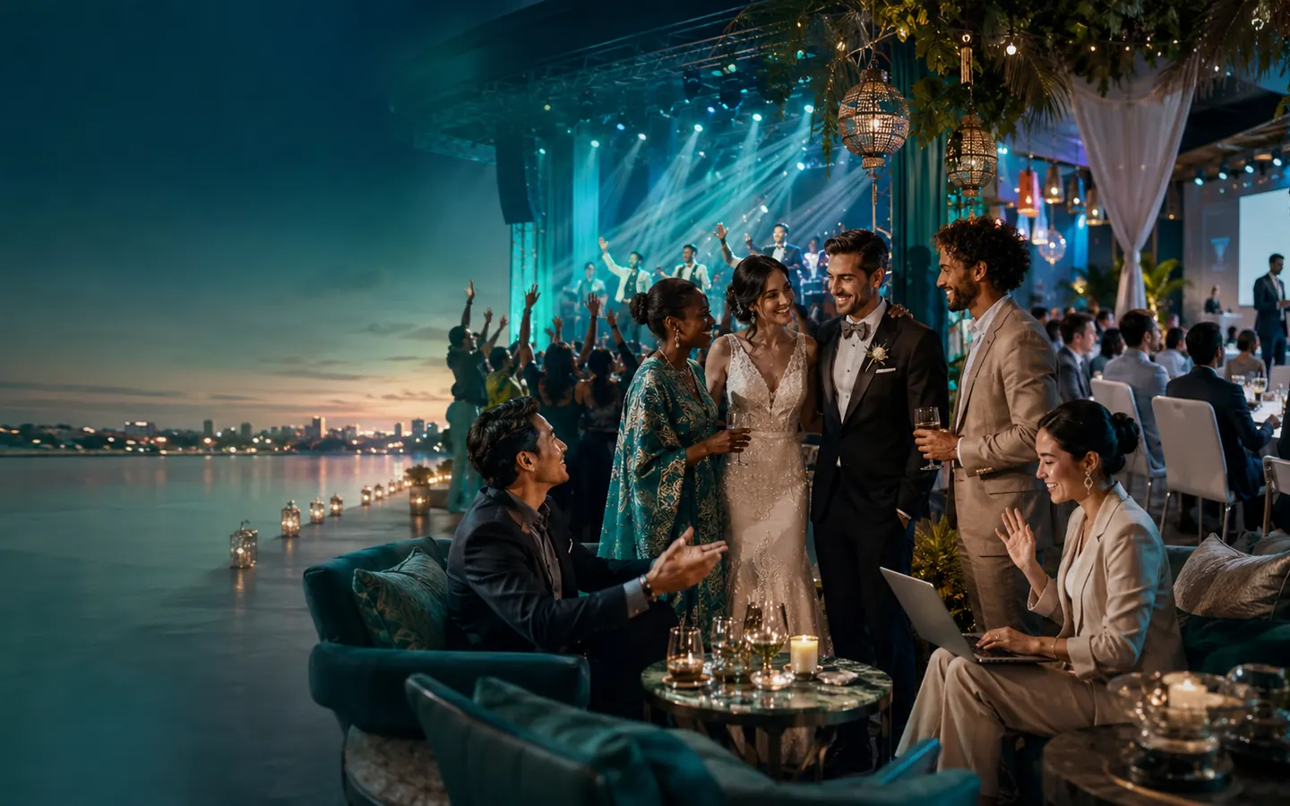 People enjoying a range of event experiences
